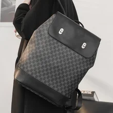 Luxury Business Men's Backpack Fashion Brand Design Computer Bag Plaid Backpack Men PU Leather Outdoor Travel Bag School Bag
Luxury Business Men's Backpack Fashion Brand Design Computer Bag Plaid Backpack Men PU Leather Outdoor Travel Bag School Bag