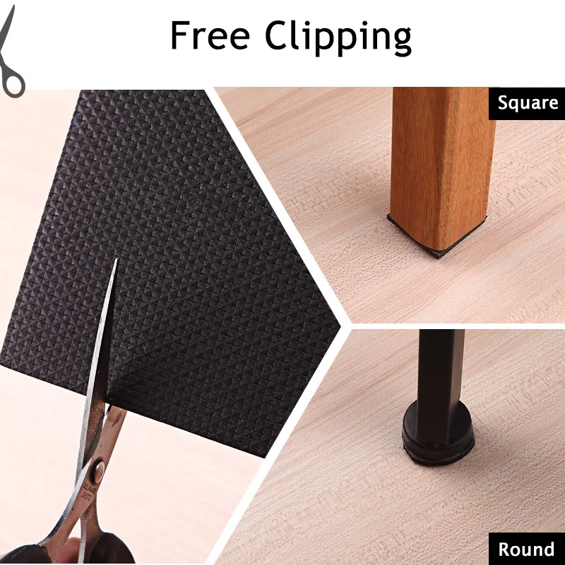 Description Picture 2 of item1-24PCS Self Adhesive Furniture Leg Feet Rug Felt Pads Anti Slip Mat  Bumper Damper For Chair Table Protector Hardware