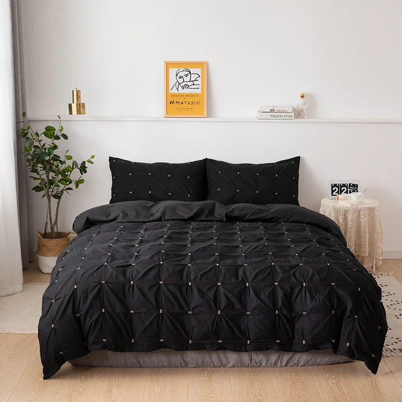 FreeShipping Bedding Article 3pcs Home Textiles Technology Pulling Flowers 15 Square Element PureColor King Size Bed Duvet Cover
FreeShipping Bedding Article 3pcs Home Textiles Technology Pulling Flowers 15 Square Element PureColor King Size Bed Duvet Cover