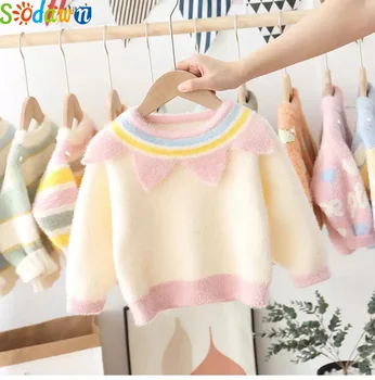 Children's Sweaters Autumn Winter New Velvet Girls' Sweater Pullover Warm Sweet Korea Style Toddler Kids Clothing
Children's Sweaters Autumn Winter New Velvet Girls' Sweater Pullover Warm Sweet Korea Style Toddler Kids Clothing