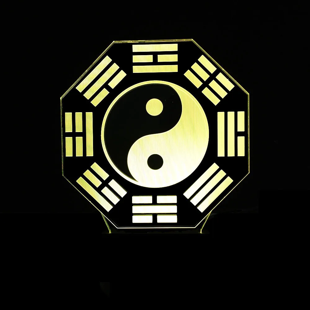 New Style Household Decoration Bagua Taiji Diagram 3D Lamp Colorful Touch Control usb led 3D Visual Stereo Small Night Lamp
New Style Household Decoration Bagua Taiji Diagram 3D Lamp Colorful Touch Control usb led 3D Visual Stereo Small Night Lamp