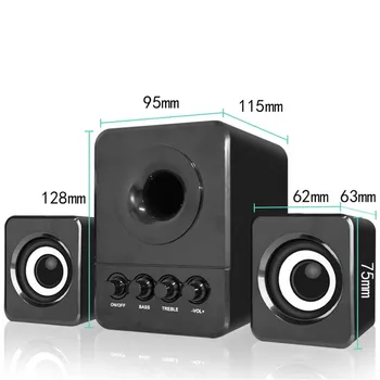 Desktop Mini Speakers Subwoofer 2.1 Stereo Bass Speaker Support U disk TF Card 3.5mm USB Notebook Music Player Bass Loudspeaker 
Desktop Mini Speakers Subwoofer 2.1 Stereo Bass Speaker Support U disk TF Card 3.5mm USB Notebook Music Player Bass Loudspeaker
