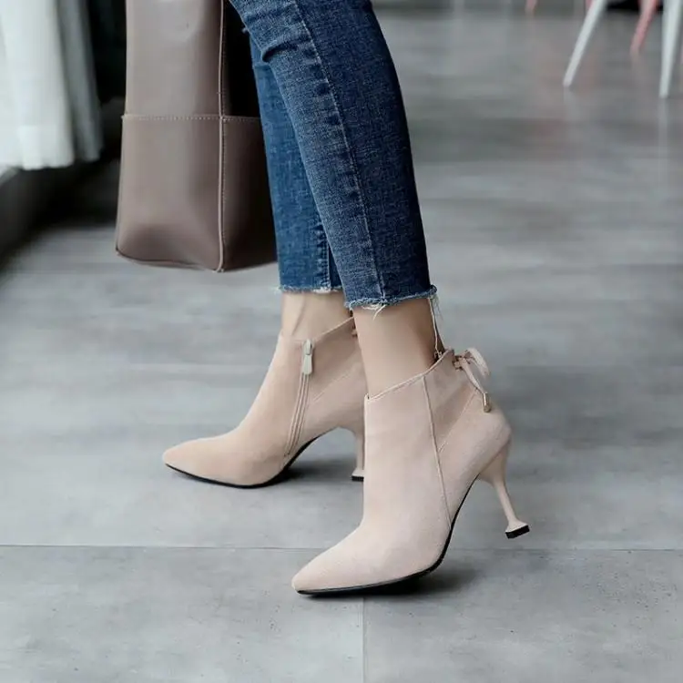 Botines Mujer 2019 Ankle Boots For Women High Heel Spring Pink Black Fashion Womens Shoes Size 42 10 Nubuck Thin Heels Shoes
Botines Mujer 2019 Ankle Boots For Women High Heel Spring Pink Black Fashion Womens Shoes Size 42 10 Nubuck Thin Heels Shoes