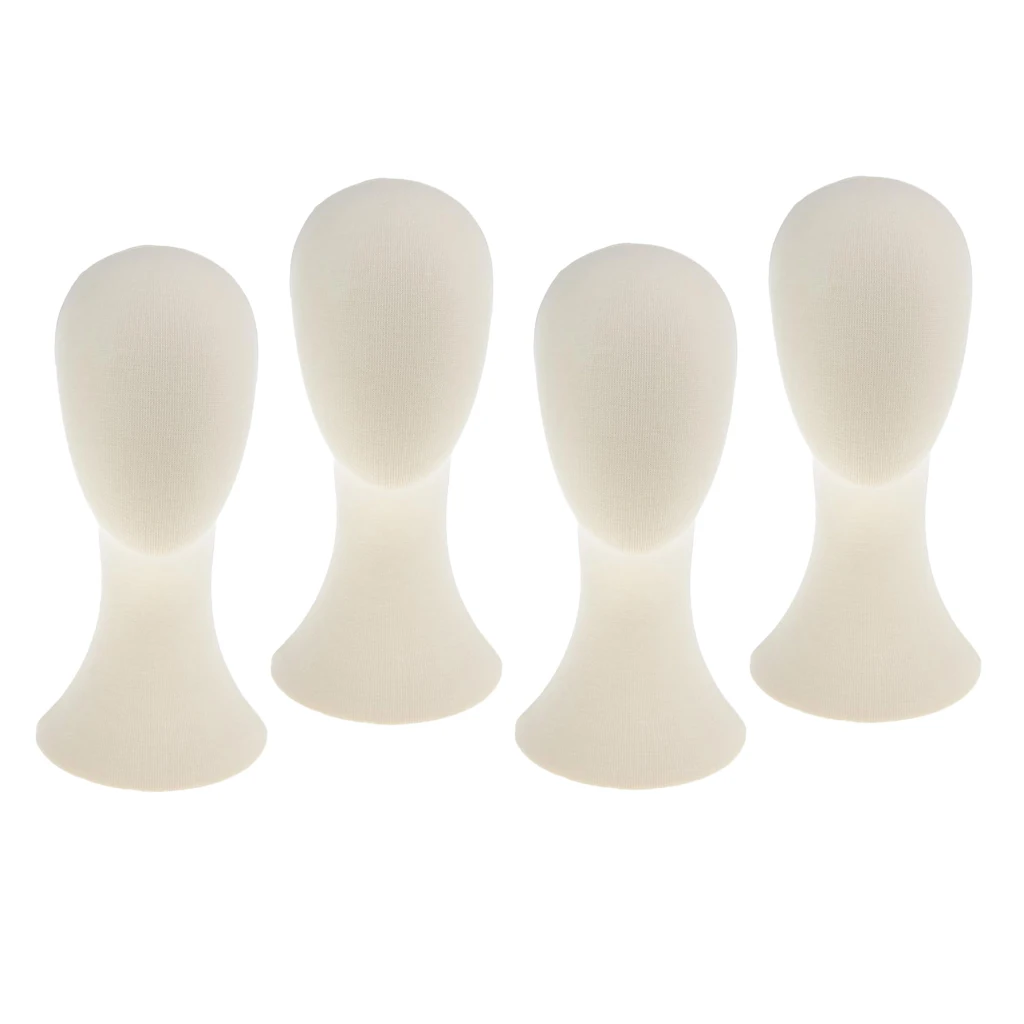 4pcs 21Inch Canvas Block Wigs Making Mannequin Head Hat Caps Mask Display Model 4pcs 21Inch Canvas Block Wigs Making Mannequin Head Hat Caps Mask Display Model