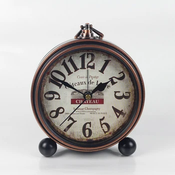 Vintage Iron Table Clock Retro Style Desktop Ornament Alarm Clock Watch for Home Living Room Decoration
Vintage Iron Table Clock Retro Style Desktop Ornament Alarm Clock Watch for Home Living Room Decoration