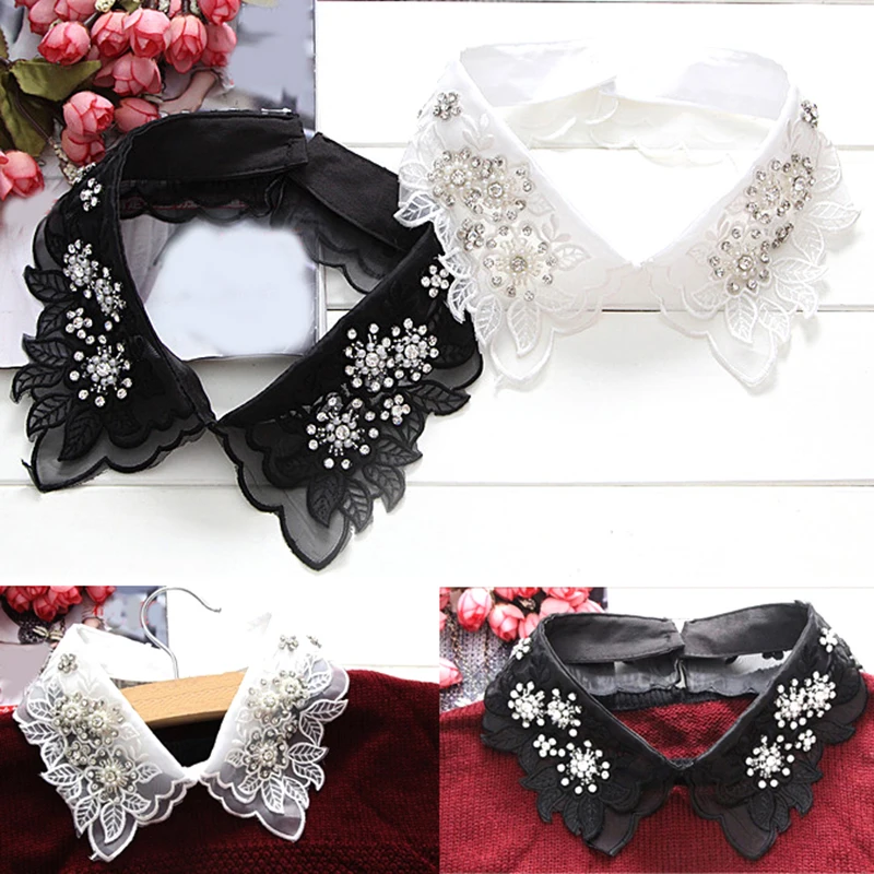 2019 New Korean Fashion Women Detachable Collars Crystal Pearls Shirt Detachable False Collar Shirts Sweater Fake Collar
2019 New Korean Fashion Women Detachable Collars Crystal Pearls Shirt Detachable False Collar Shirts Sweater Fake Collar