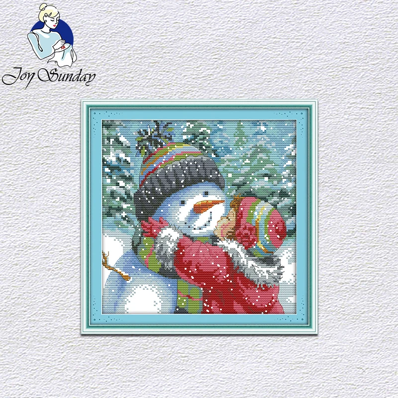 Joy Sunday Kissing the snowman a small landscape cross stitch kits printed chinese counted embroidery needlework decorations set
Joy Sunday Kissing the snowman a small landscape cross stitch kits printed chinese counted embroidery needlework decorations set