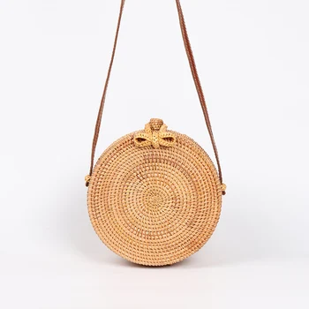 2020 Round Straw Bags Women Summer Rattan Bag Handmade Woven Beach Cross Body Bag Circle Bohemia Handbag Bali 
2020 Round Straw Bags Women Summer Rattan Bag Handmade Woven Beach Cross Body Bag Circle Bohemia Handbag Bali