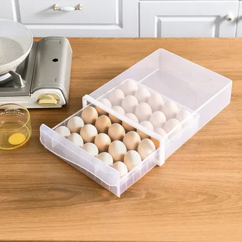 Household Single Layer Egg Box Dumpling Box Drawer Type Refrigerator Plastic Storage Box
Household Single Layer Egg Box Dumpling Box Drawer Type Refrigerator Plastic Storage Box