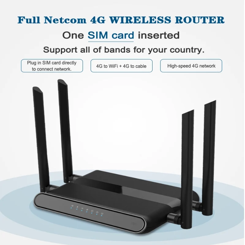300Mbps 3G/4G Wireless CPE Router with sim card slot Unlocked Support VPN L2TP 4G to LAN Device With 4pcs External Anten
300Mbps 3G/4G Wireless CPE Router with sim card slot Unlocked Support VPN L2TP 4G to LAN Device With 4pcs External Anten