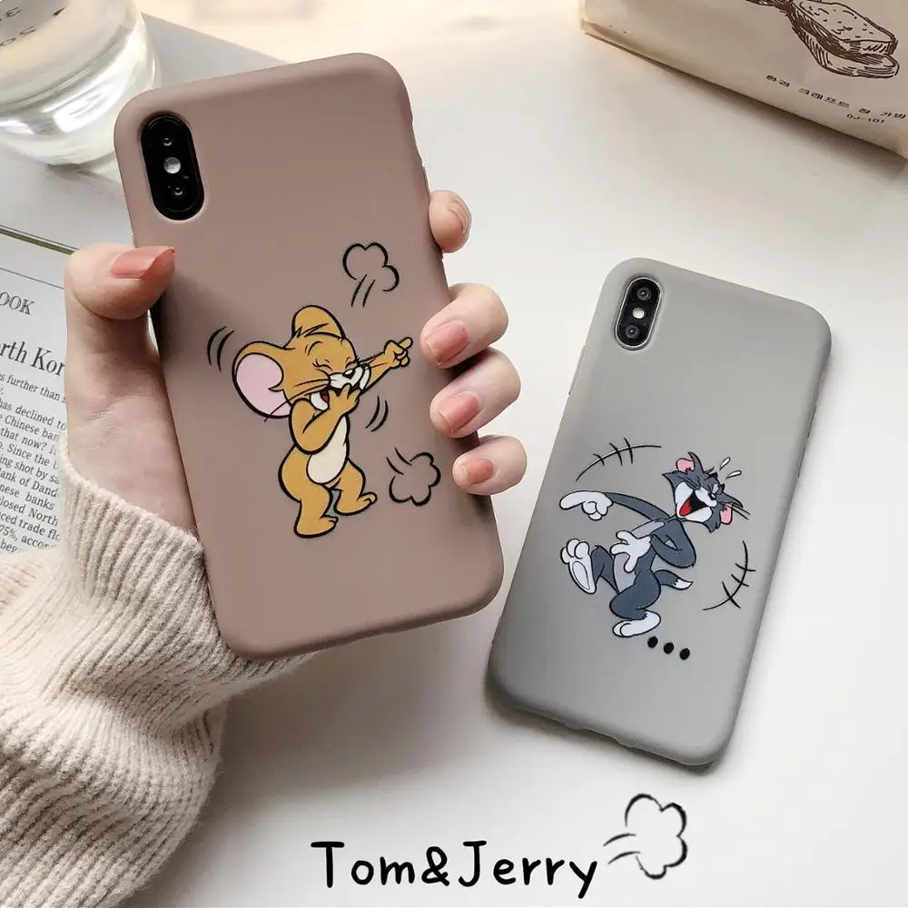 Funny Cartoon Cat and Mouse Phone Case for iPhone X XS Max XR 7 8 6 6s Plus Slim Soft Silicone Cover Cute Tom Jerry Couples Case
Funny Cartoon Cat and Mouse Phone Case for iPhone X XS Max XR 7 8 6 6s Plus Slim Soft Silicone Cover Cute Tom Jerry Couples Case