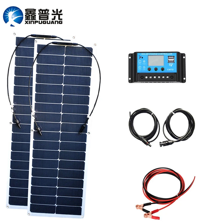 100w Flexible Solar Panel System 2pcs 50w Solar Module PWM 12v 24v 10A Controller PV Connector for Battery Outdoor RV Yacht
100w Flexible Solar Panel System 2pcs 50w Solar Module PWM 12v 24v 10A Controller PV Connector for Battery Outdoor RV Yacht
