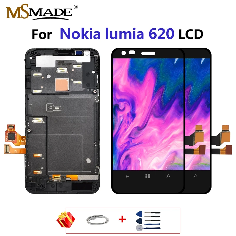 620 LCD For Microsoft Nokia Lumia 620 N620 RM-846 LCD Display Touch Screen Digitizer With Frame Assembly Parts With Frame
620 LCD For Microsoft Nokia Lumia 620 N620 RM-846 LCD Display Touch Screen Digitizer With Frame Assembly Parts With Frame