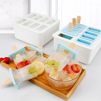 8 Cavity Ice Cream Popsicle Molds Silicone Ice Cream Tubs Household Reusable DIY Popsicle Maker Kitchen Gadgets
8 Cavity Ice Cream Popsicle Molds Silicone Ice Cream Tubs Household Reusable DIY Popsicle Maker Kitchen Gadgets