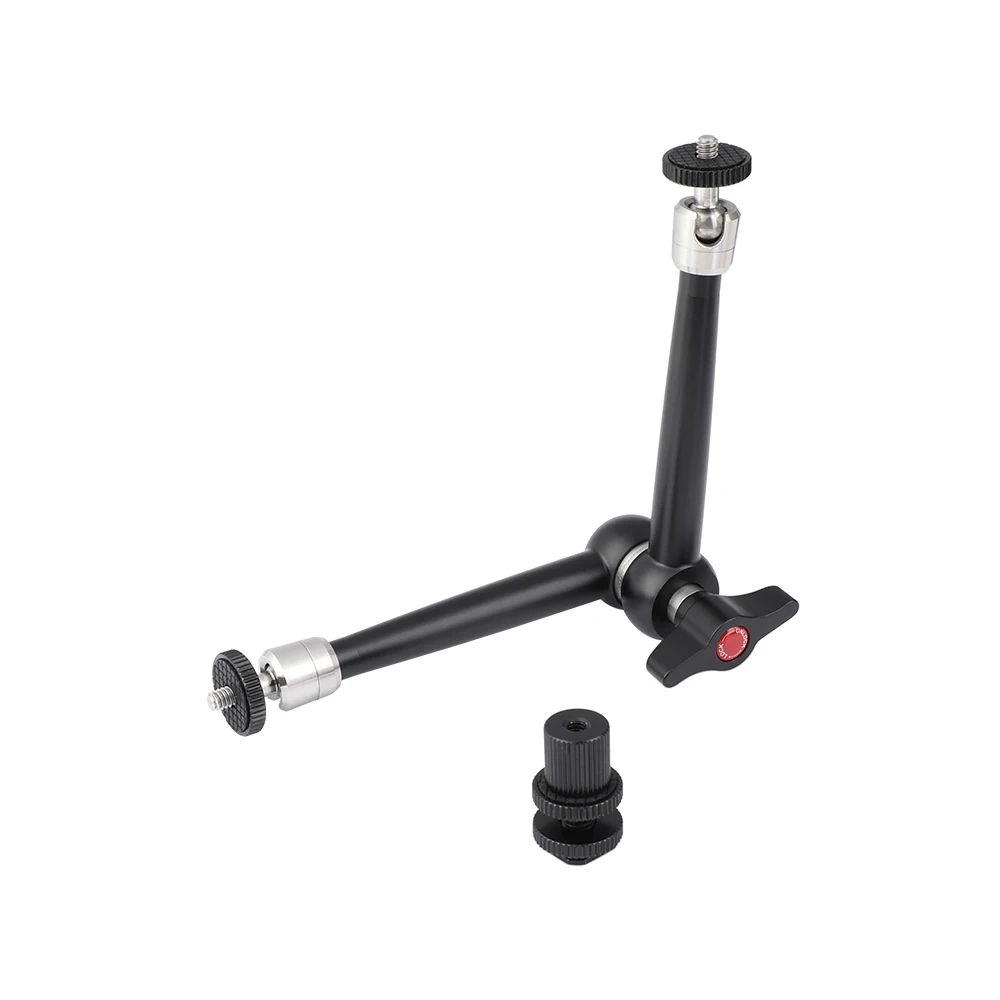HDRIG Upgraded Heavy-duty 11inch Articulating Magic Arm With 1/4'' Male Threads Shoe Mount for Flash Light Monitor
HDRIG Upgraded Heavy-duty 11inch Articulating Magic Arm With 1/4'' Male Threads Shoe Mount for Flash Light Monitor