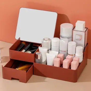 Makeup Organizer with Mirror for Cosmetic Capacity Storage Box Desktop Sundry Multilayer Drawer Container Dustproof Saving Space
Makeup Organizer with Mirror for Cosmetic Capacity Storage Box Desktop Sundry Multilayer Drawer Container Dustproof Saving Space