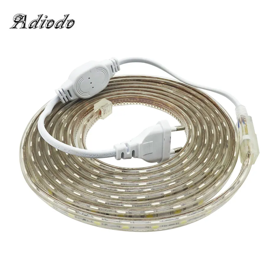 SMD 5050 AC220V LED Strip Flexible Light 60leds/m Waterproof Led Tape LED Light With Power Plug 1M/2M/3M/5M/6M/8M/9M/10M/15M/20M
SMD 5050 AC220V LED Strip Flexible Light 60leds/m Waterproof Led Tape LED Light With Power Plug 1M/2M/3M/5M/6M/8M/9M/10M/15M/20M