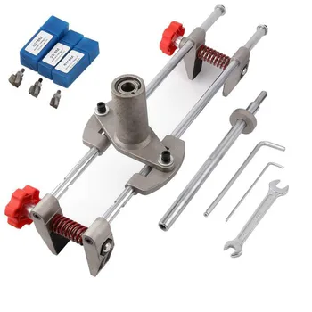 8Pcs/set Mortice Door Fitting Jig Lock Mortiser DBB Key JIG1 With 3 Cutters Case NEW Tool Maintenance Set