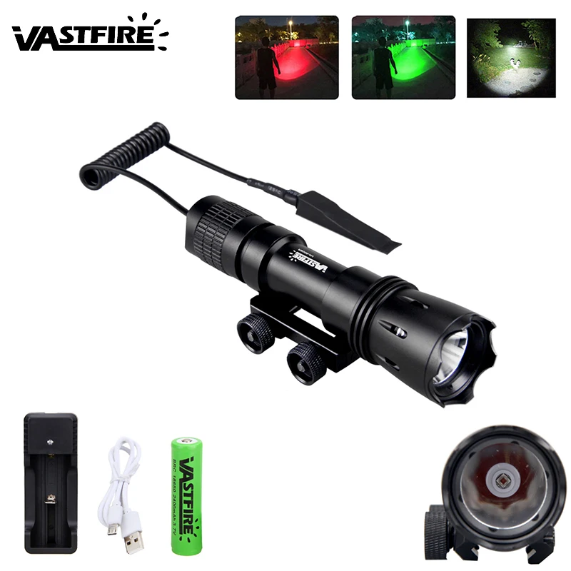 1200LM Green/Red/White LED Weapon Flashlight Outdoor 219 Yard Scope Hunting Torch with Remote Switch+USB Charger+18650 Battery
1200LM Green/Red/White LED Weapon Flashlight Outdoor 219 Yard Scope Hunting Torch with Remote Switch+USB Charger+18650 Battery