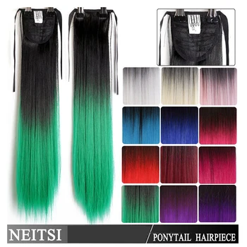 Neitsi 22'' 1pc Straight Cabelos Clip In Synthet Drawstring Hairpiece Ribbon Ponytail T-Green Color Resistant Hair Extensions
Neitsi 22'' 1pc Straight Cabelos Clip In Synthet Drawstring Hairpiece Ribbon Ponytail T-Green Color Resistant Hair Extensions