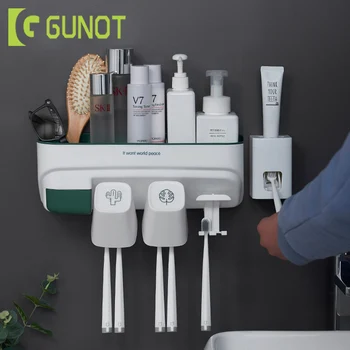 GUNOT Wall-mounted Toothbrush Holder Automatic Toothpaste Dispenser Squeezer Home Toothbrush Storage Box Bathroom Accessories
GUNOT Wall-mounted Toothbrush Holder Automatic Toothpaste Dispenser Squeezer Home Toothbrush Storage Box Bathroom Accessories