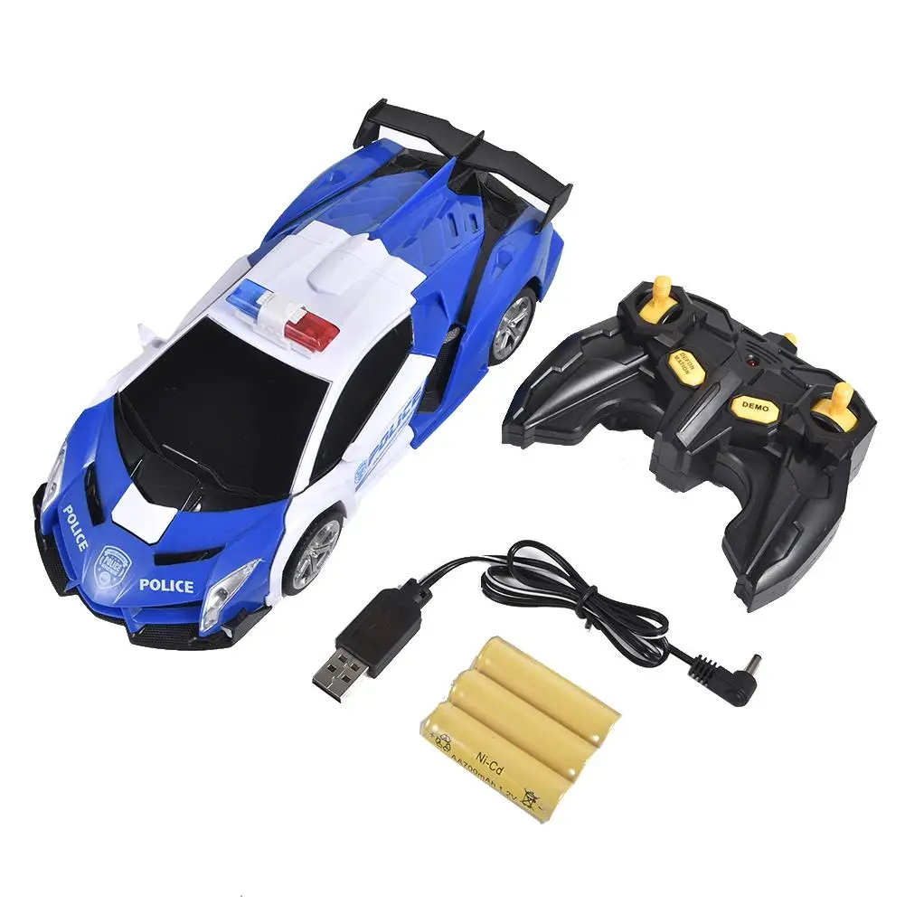 Remote Control Transformer Car 1:18 RC Car Driving Sports Cars One Button Deformation Robots RC Police Car Toy Gift For Children
Remote Control Transformer Car 1:18 RC Car Driving Sports Cars One Button Deformation Robots RC Police Car Toy Gift For Children
