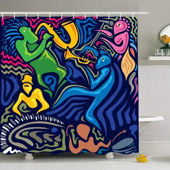 Shower Curtain Set with Hooks 66x72 Jazz Design Band Instrument Pianist Sax Singer Trumpet Piano Abstract Drum Drums Poster
Shower Curtain Set with Hooks 66x72 Jazz Design Band Instrument Pianist Sax Singer Trumpet Piano Abstract Drum Drums Poster