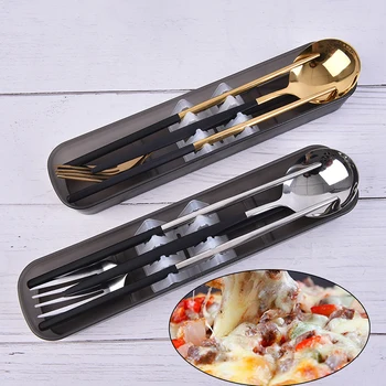 Dinnerware Tableware Set Spoon / Fork / Chopsticks Stainless Steel Travel Tableware Kid
Dinnerware Tableware Set Spoon / Fork / Chopsticks Stainless Steel Travel Tableware Kid