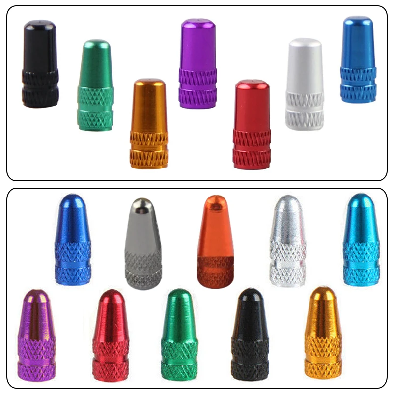 2/4PCS Bicycle Valve Cap Aluminum Bicycle Presta Valve Cap High Pressure Spikes Tire Valve Dust Cover