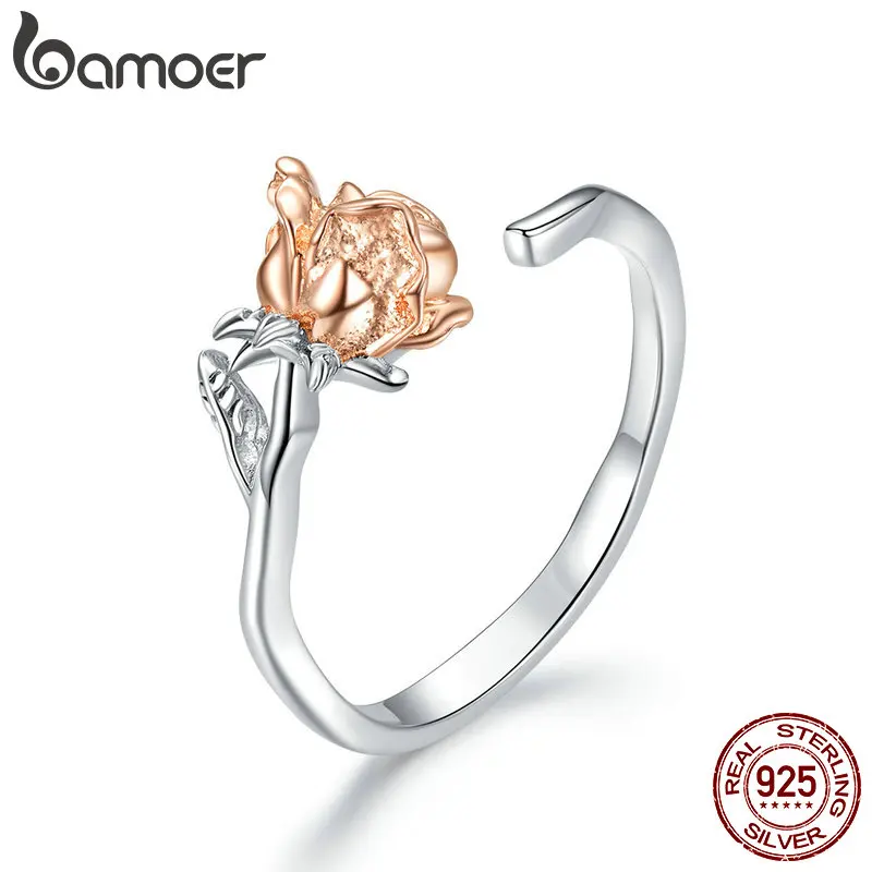 Memnon 925 пробы серебряные Изящные розы открытые регулируемые Платиновые перстни
