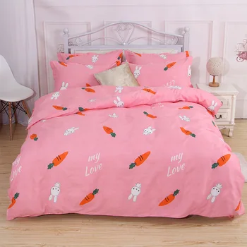 Cartoon Rabbit Carrot Bed Linen Set Sheets Duvet Cover Quilt Cover Pillowcase 4pcs/set Students Kids Pink Bedclothes Bedding Set
Cartoon Rabbit Carrot Bed Linen Set Sheets Duvet Cover Quilt Cover Pillowcase 4pcs/set Students Kids Pink Bedclothes Bedding Set