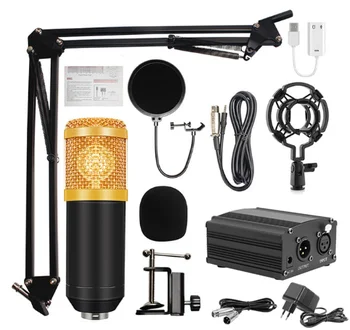 BM 800 Microphone with Free Headset Microphone Capacitor V8 Sound Card Recording, Used for Radio Broadcast Singing Recording
BM 800 Microphone with Free Headset Microphone Capacitor V8 Sound Card Recording, Used for Radio Broadcast Singing Recording