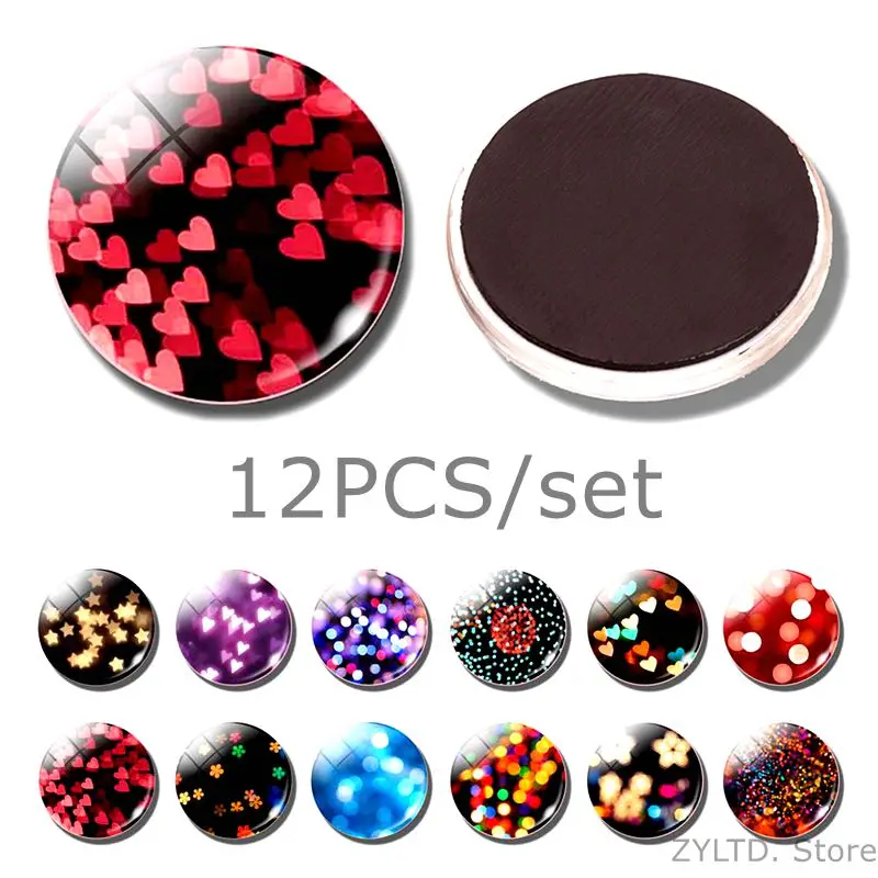 Love Heart Fridge Magnet Stars Refrigerator Magnets 12PCS Set Glass Cabochon Message Colorful Flower Decoration Sticker Decor
Love Heart Fridge Magnet Stars Refrigerator Magnets 12PCS Set Glass Cabochon Message Colorful Flower Decoration Sticker Decor