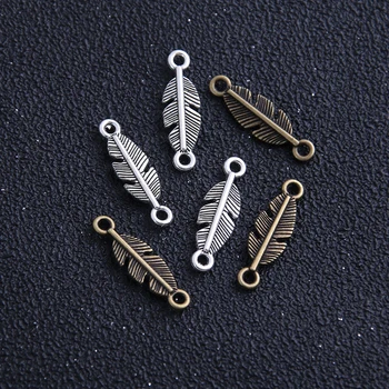30pcs 6*22mm Feather Connectors for Bracelets Metal Fashion Trendy Connector Charms Fit DIY Jewelry Making 
30pcs 6*22mm Feather Connectors for Bracelets Metal Fashion Trendy Connector Charms Fit DIY Jewelry Making
