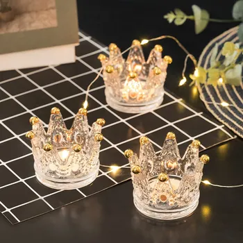 Candlestick Home Decoration Accessories European Light Luxury Candlestick Necklace Ring Storage Dish Glass Embossed Candlestick 
Candlestick Home Decoration Accessories European Light Luxury Candlestick Necklace Ring Storage Dish Glass Embossed Candlestick