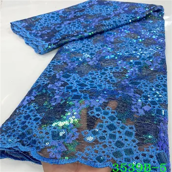 Latest African Lace Fabric 2020 High Quality Sequin Lace Royal Blue Nigerian Lace Fabrics For Wedding Dresses 5yards GD3539B-5
Latest African Lace Fabric 2020 High Quality Sequin Lace Royal Blue Nigerian Lace Fabrics For Wedding Dresses 5yards GD3539B-5