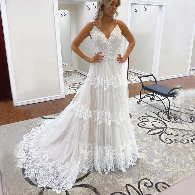 Boho Wedding Dresses 2022 Beach vestidos de noiva V Neck Backless Plus Size Wedding Gowns Spaghetti Sleeveless свадебное платье
Boho Wedding Dresses 2022 Beach vestidos de noiva V Neck Backless Plus Size Wedding Gowns Spaghetti Sleeveless свадебное платье