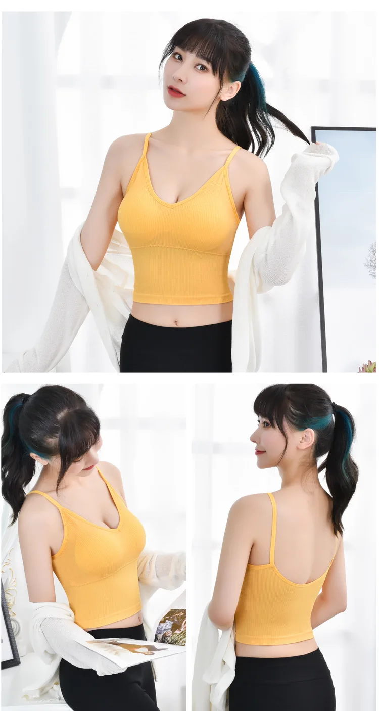 WANAYOU Women Breathable Sports Bra Top Anti-sweat Shockproof Padded Yoga Sports Top Athletic Gym Running Fitness Workout Tops WANAYOU Women Breathable Sports Bra Top Anti-sweat Shockproof Padded Yoga Sports Top Athletic Gym Running Fitness Workout Tops