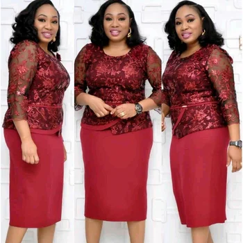 Lace Embroidery African Dresses for Women African Print Clothing African Bazin Lace South Africa Office Lady Party Pencil Dress
Lace Embroidery African Dresses for Women African Print Clothing African Bazin Lace South Africa Office Lady Party Pencil Dress