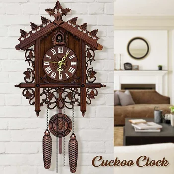 Vintage Cuckoo Clock Living Room Wall Clock Bird Cuckoo Day Time Alarm Clock Hanging Wall Mounted Handcraft Art Home Decoration
Vintage Cuckoo Clock Living Room Wall Clock Bird Cuckoo Day Time Alarm Clock Hanging Wall Mounted Handcraft Art Home Decoration