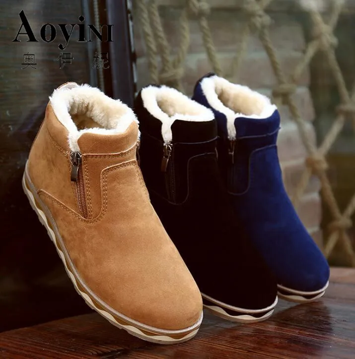 2019 Winter new warm snow boots men's casual Korean fashion comfortable round head zipper men's shoes Size 39-44
2019 Winter new warm snow boots men's casual Korean fashion comfortable round head zipper men's shoes Size 39-44