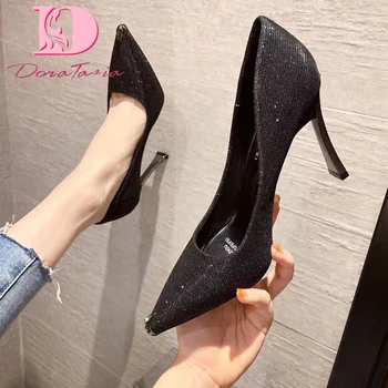 Doratasia Hot New Design Sequined Cloth Pointed Toe Party Wedding Pumps Woman Shoes Strange Style Slip-On Shoes Women Pumps
Doratasia Hot New Design Sequined Cloth Pointed Toe Party Wedding Pumps Woman Shoes Strange Style Slip-On Shoes Women Pumps