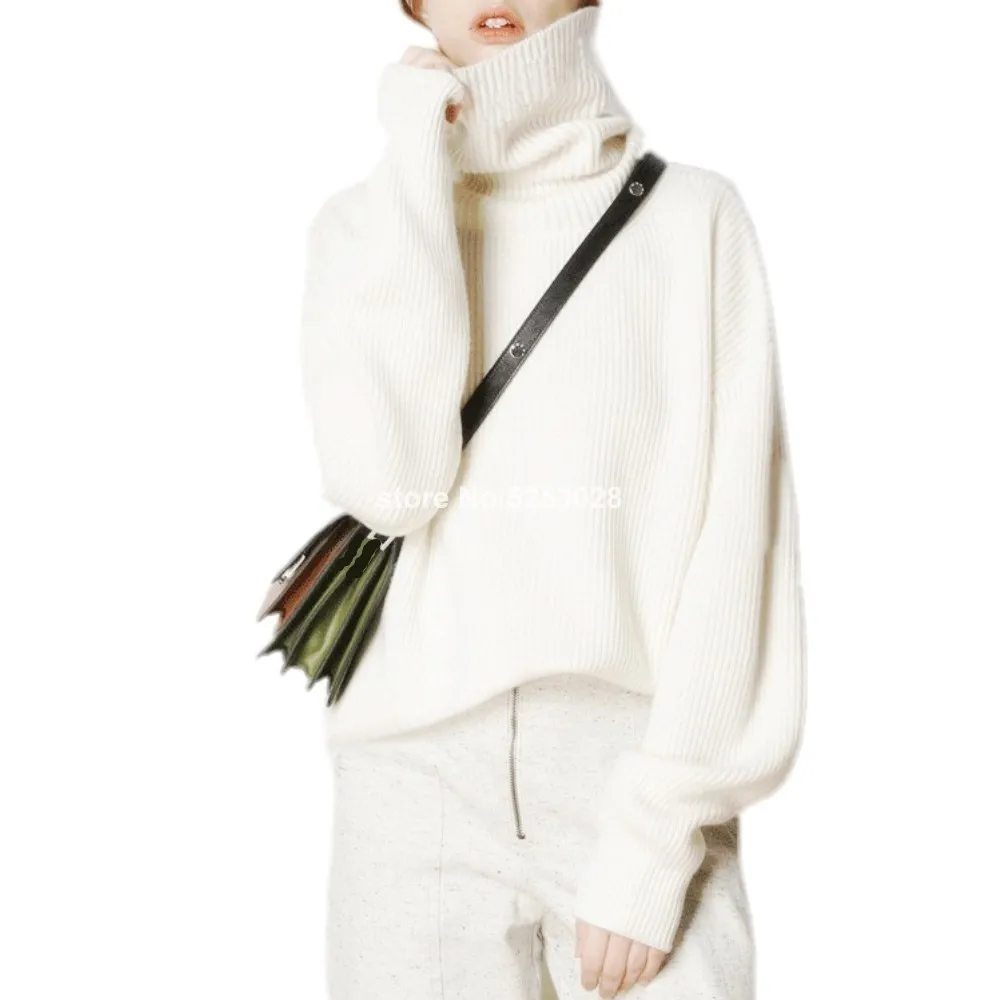 Winter Turtleneck Sweater Women Loose Head Thicker Short Cashmere Sweater Female Oversize Sweater
Winter Turtleneck Sweater Women Loose Head Thicker Short Cashmere Sweater Female Oversize Sweater
