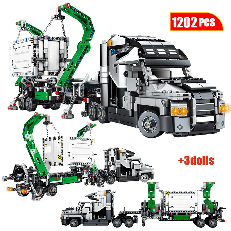 1202pcs City Big Truck Engineering Car Buiding Blocks Legoing Technic Mark Container Vehicles Figures Bricks Toys For Children
1202pcs City Big Truck Engineering Car Buiding Blocks Legoing Technic Mark Container Vehicles Figures Bricks Toys For Children