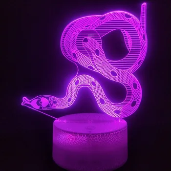 3D Lamp Novetly Chinese Zodiac The Snake Best Souvenir for Children Living Room Decoration Usb Led Night Light Lamp Atmosphere
3D Lamp Novetly Chinese Zodiac The Snake Best Souvenir for Children Living Room Decoration Usb Led Night Light Lamp Atmosphere