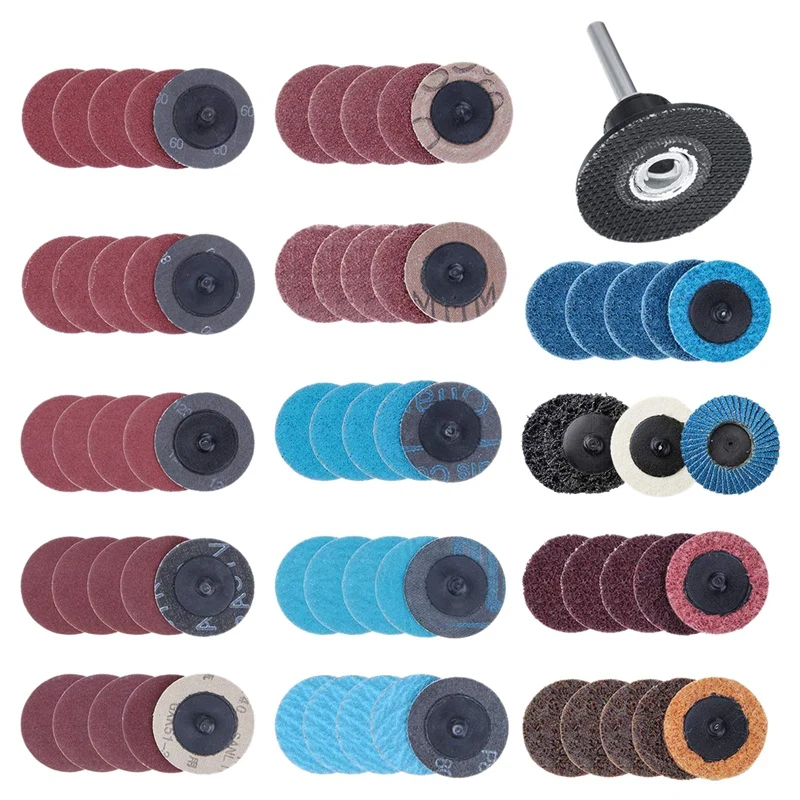 70Pcs Sanding Discs Set,2 Inch Quick Change Discs with 1/4 Inch Holder,Surface Conditioning Discs for Die Grinder Surface Strip
70Pcs Sanding Discs Set,2 Inch Quick Change Discs with 1/4 Inch Holder,Surface Conditioning Discs for Die Grinder Surface Strip
