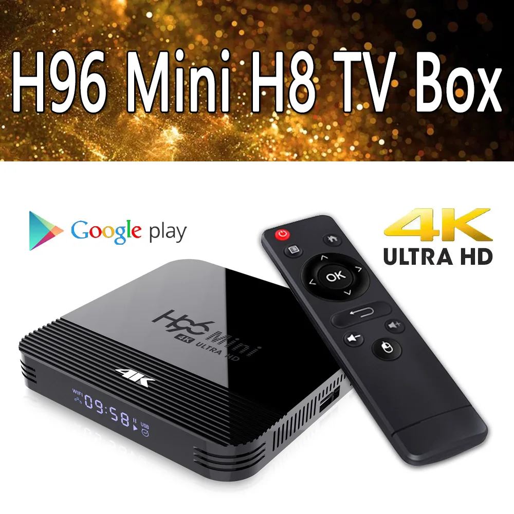 RK3228A H96 MINI H8 smart tv set top box H.265 Android 9.0 2.4G/5G WiFi Bluetooth 4.0 Youtube Google Player H96 smart tv box
RK3228A H96 MINI H8 smart tv set top box H.265 Android 9.0 2.4G/5G WiFi Bluetooth 4.0 Youtube Google Player H96 smart tv box