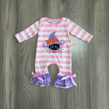 girlymax Halloween romper infant fall winter romper toddler spider witch print romper baby girl stripe pink romper with ruffle 
girlymax Halloween romper infant fall winter romper toddler spider witch print romper baby girl stripe pink romper with ruffle