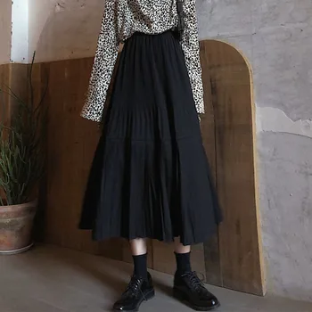 Korean Streetwear Chic Design Long Pleated Skirts Women 2020 Summer High Waist Black Khaki Ladies Fashion Full Length Skirts
Korean Streetwear Chic Design Long Pleated Skirts Women 2020 Summer High Waist Black Khaki Ladies Fashion Full Length Skirts