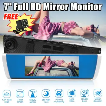 7 inch Touch Screen 1080P HD Rear View Camera Blue Mirror Dual Lens Car DVR Dash Cam Camera Night Vision Auto Driving Recorder
7 inch Touch Screen 1080P HD Rear View Camera Blue Mirror Dual Lens Car DVR Dash Cam Camera Night Vision Auto Driving Recorder